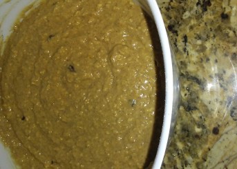 oatmeal muffin not in bowl with flour